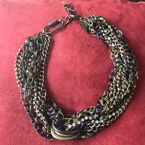 J.Crew multi chain statement necklace
